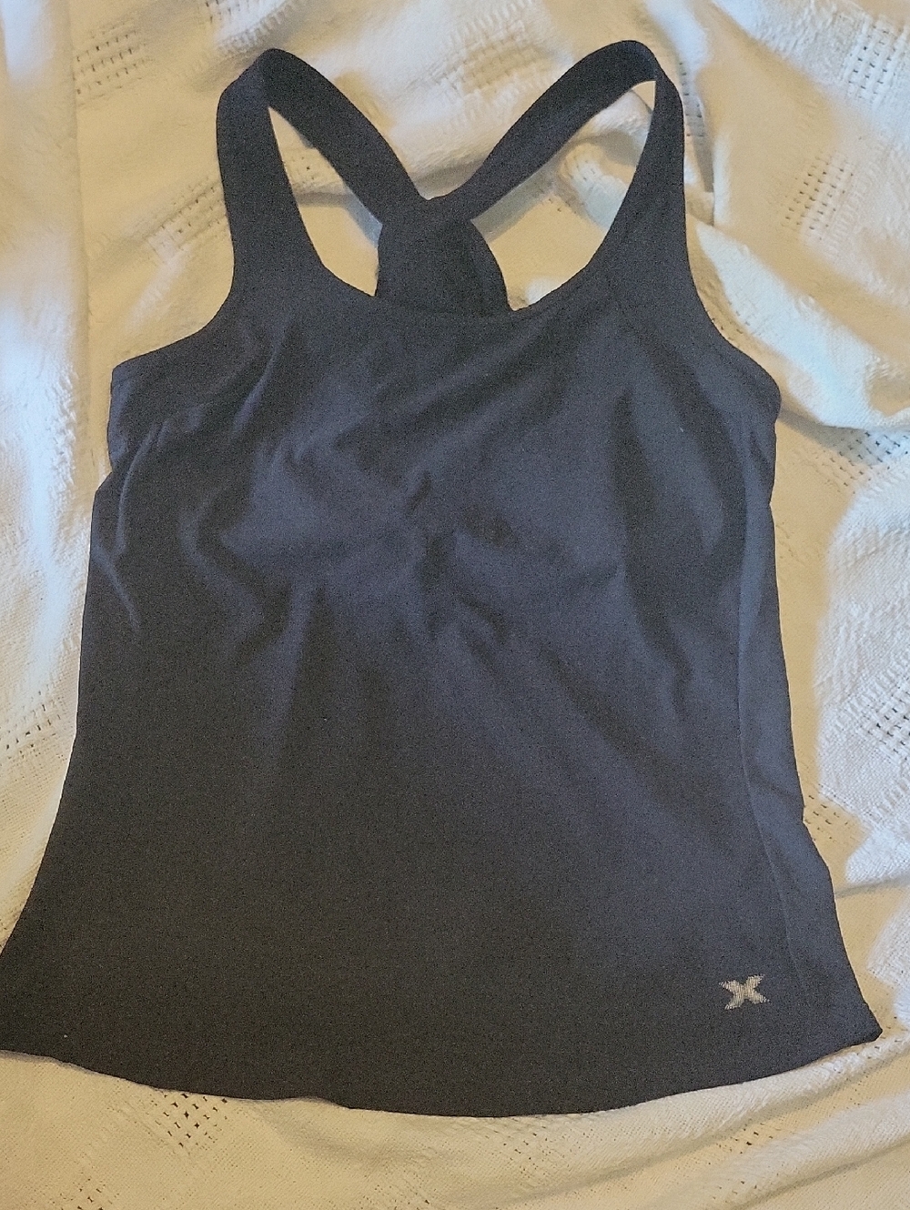 Xersion Performance L/G Black Racerback Athletic Tank Top